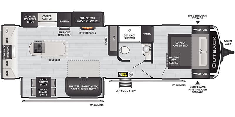 Keystone Outback 300ML floor plan