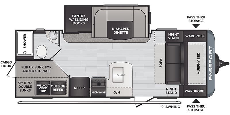 Keystone Passport SL Series 221BH floor plan