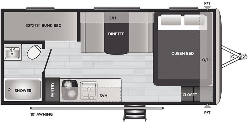 Keystone Springdale 1800BH floor plan