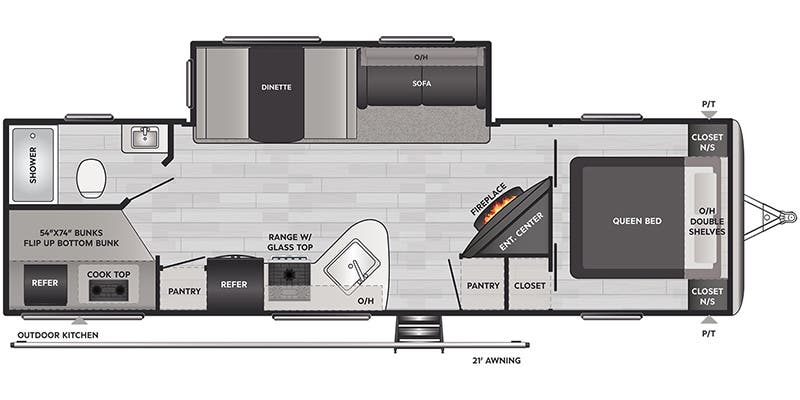 Keystone Springdale 295BH floor plan