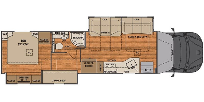 Renegade RV Verona 40VBH floor plan