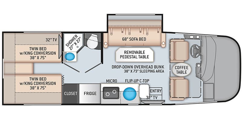 Thor Motor Coach Axis 24.1 floor plan