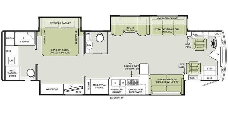 Tiffin Phaeton 37 BH floor plan