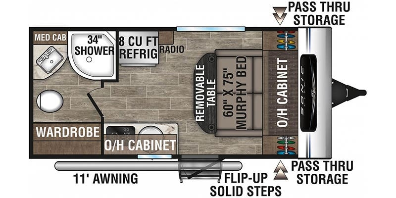 Venture RV Sonic Lite SL150VRB floor plan