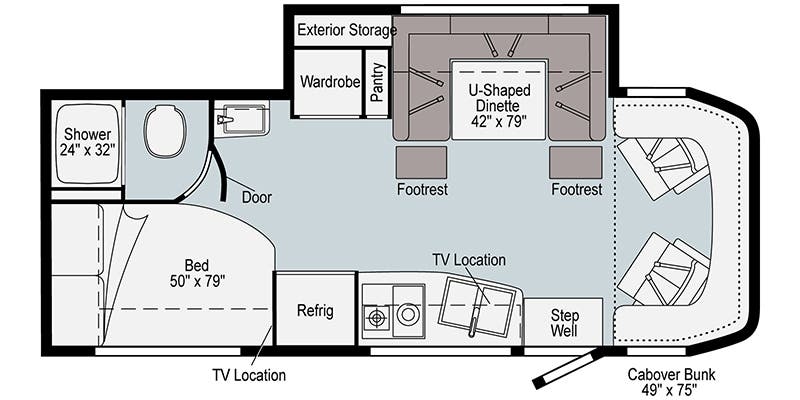 Winnebago View 24J floor plan