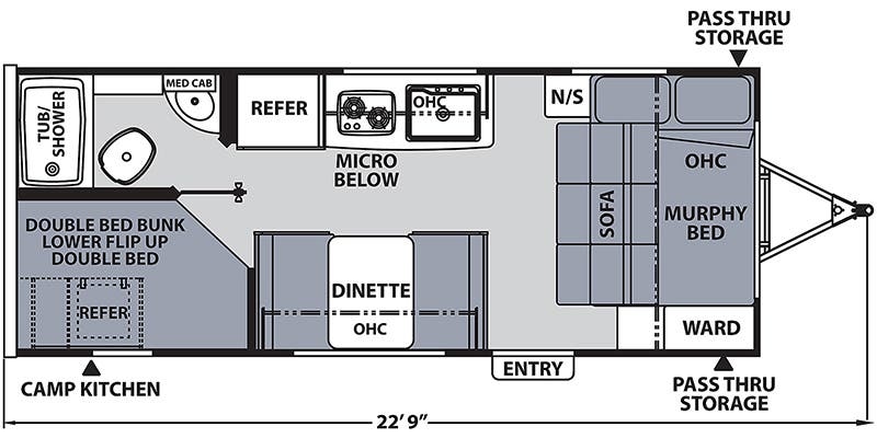 Coachmen Apex Nano 186BH floor plan