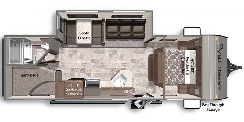 Dutchmen Aspen Trail 26BHWE floor plan
