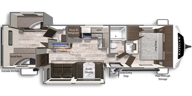 Dutchmen Kodiak Ultimate 3301BHSL floor plan