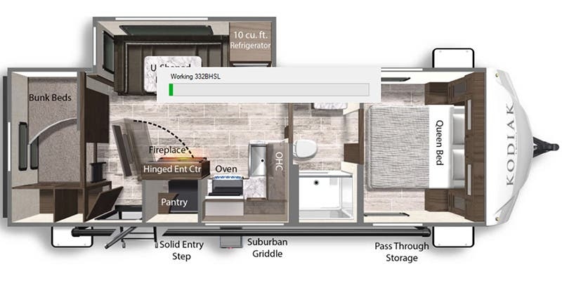 Dutchmen Kodiak Ultra-Lite 250BHSL floor plan