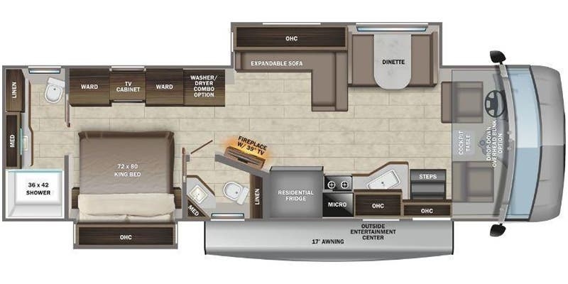 Entegra Coach Emblem 36U floor plan
