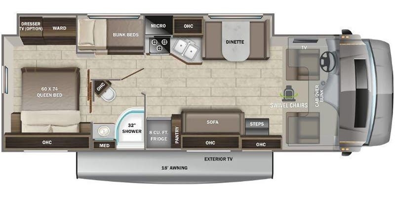 Entegra Coach Odyssey 31F floor plan