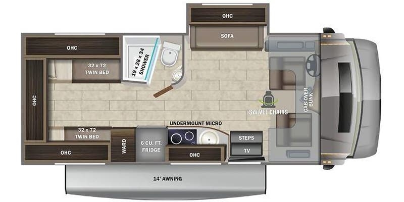 Entegra Coach Qwest 24T floor plan