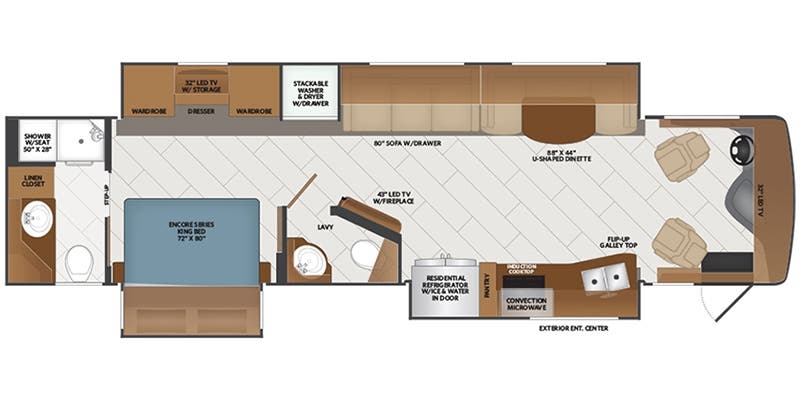 Fleetwood Discovery 38K floor plan