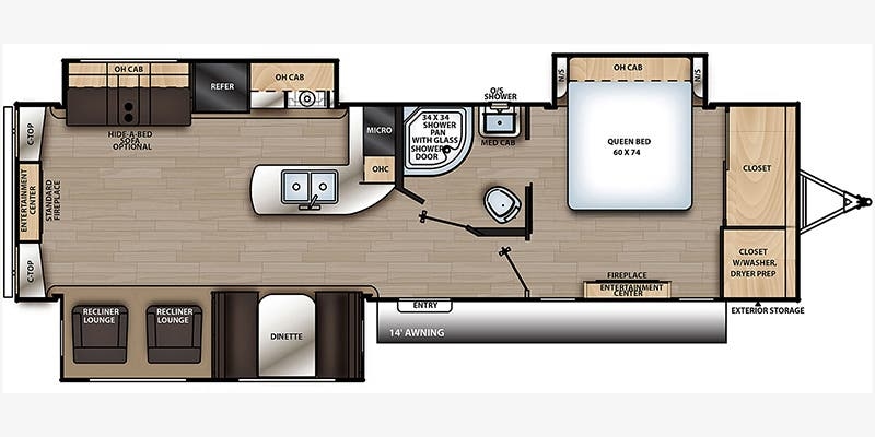 Forest River Aurora 33RLTS floor plan