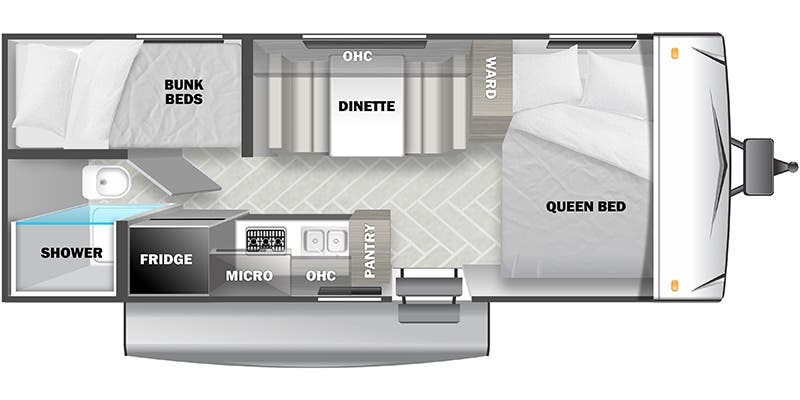 Forest River EVO Select 177BQ floor plan