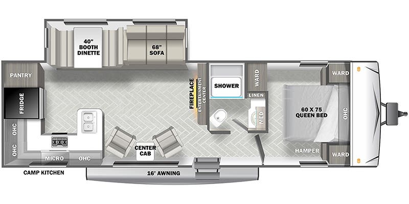 Forest River EVO T2792 floor plan