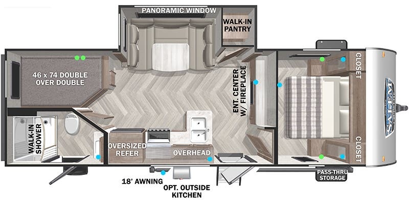 Forest River Salem Cruise Lite 240BHXL floor plan