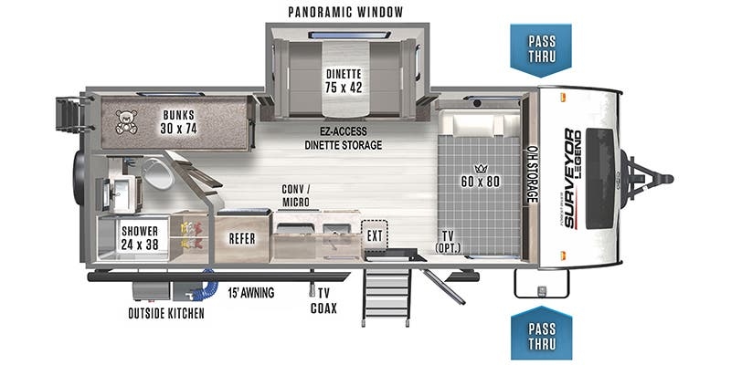 Forest River Surveyor Legend 19MBLE floor plan