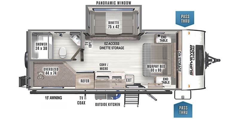 Forest River Surveyor Legend 19MDBLE floor plan