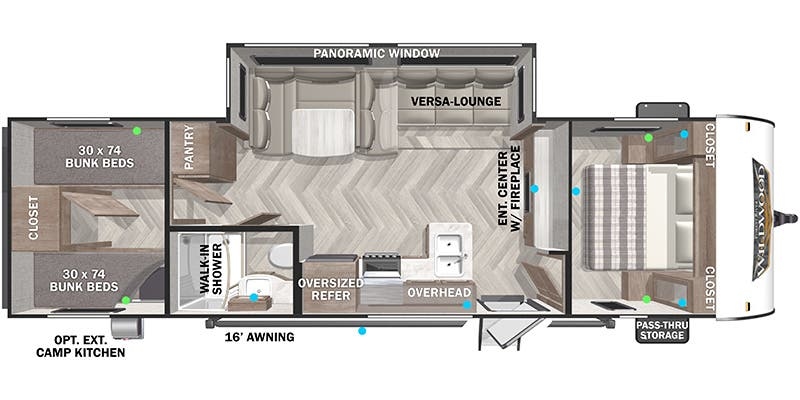 Forest River Wildwood X-Lite 282QBXL floor plan