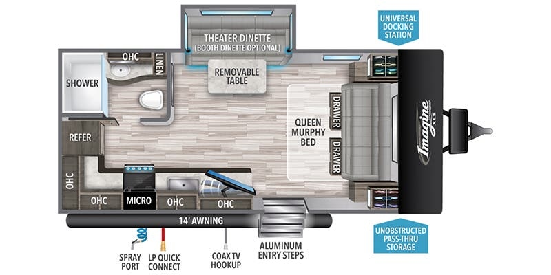 Grand Design Imagine XLS 17MKE floor plan