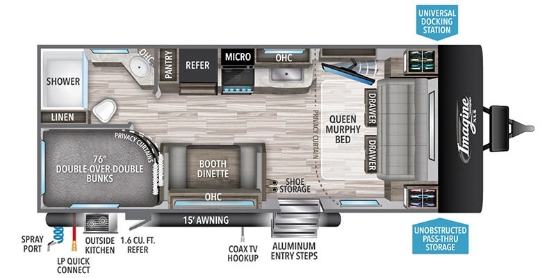 Grand Design Imagine XLS 21BHE floor plan