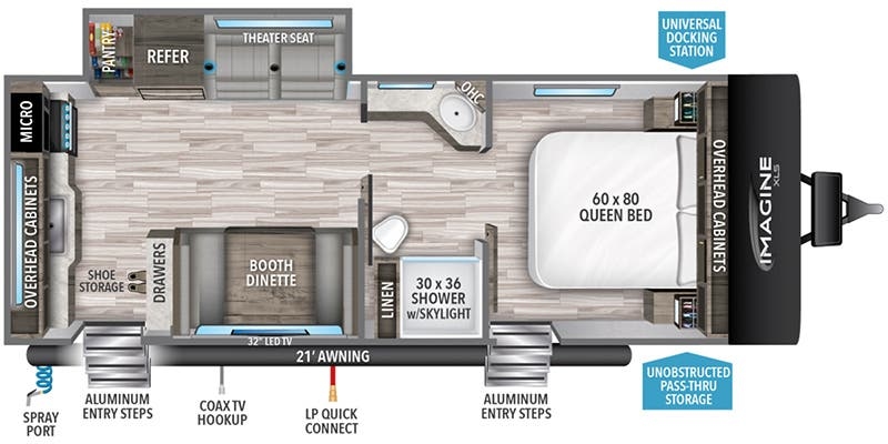 Grand Design Imagine XLS 23LDE floor plan