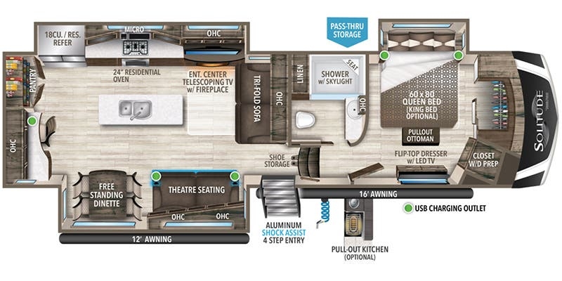 Grand Design Solitude 345GK floor plan