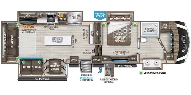 Grand Design Solitude 372WB floor plan