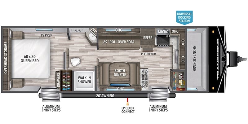 Grand Design Transcend Xplor 255FK floor plan