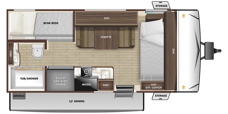 Highland Ridge Range Lite Air 17BH floor plan