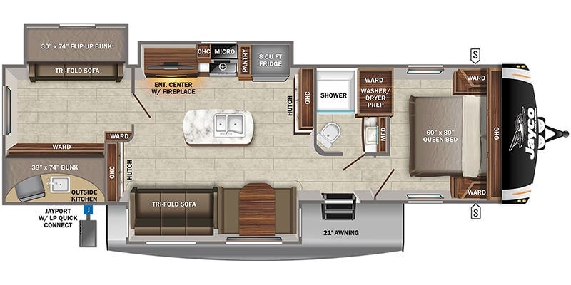 Jayco Eagle HT 312BHOK floor plan