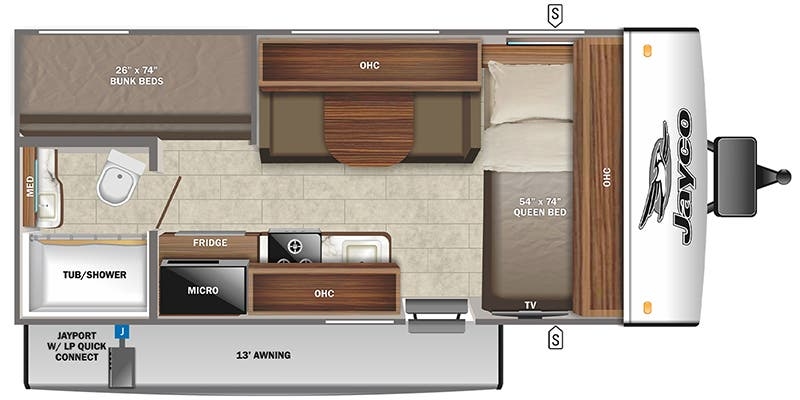 Jayco Jay Feather Micro 171BH floor plan