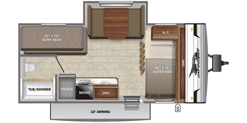 Jayco Jay Flight SLX 7 184BS floor plan