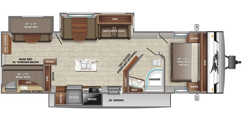 Jayco Jay Flight 33RBTS floor plan