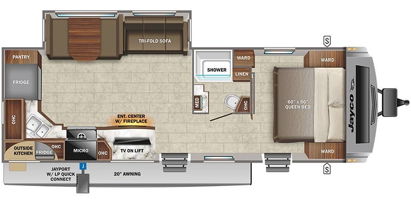 Jayco White Hawk 27RK floor plan