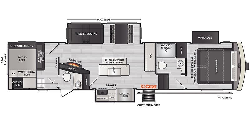 Keystone Arcadia 3940LT floor plan
