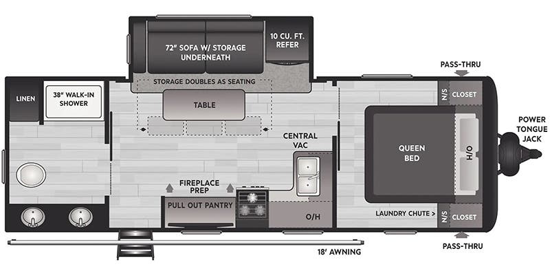Keystone Hideout 243RB floor plan