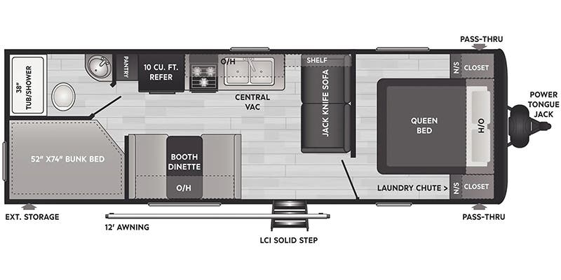 Keystone Hideout 262BH floor plan