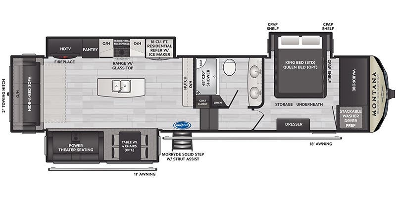 Keystone Montana High Country 331RL floor plan