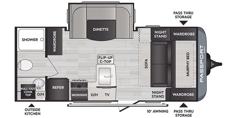 Keystone Passport SL Series 189RBWE floor plan
