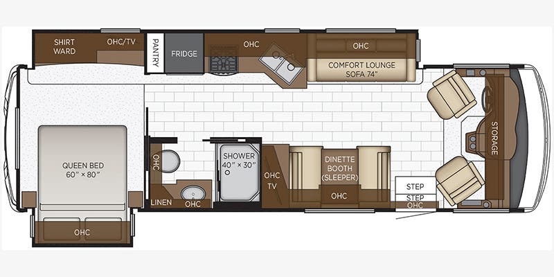 Newmar Bay Star Sport 3014 floor plan