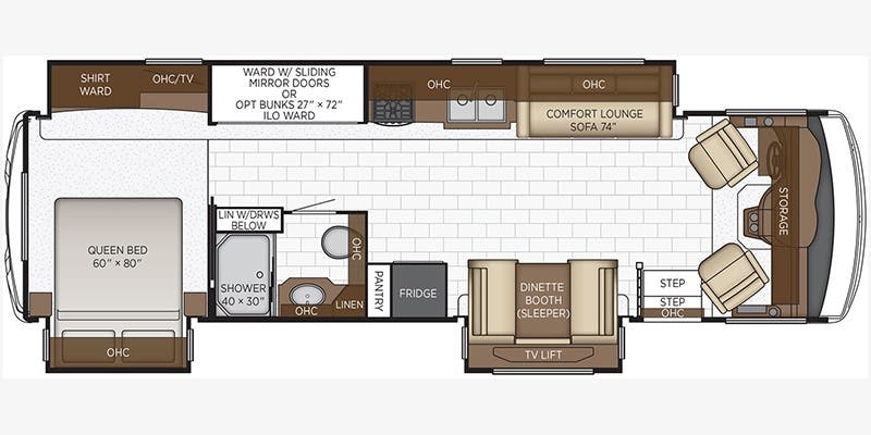 Newmar Bay Star Sport 3315 floor plan
