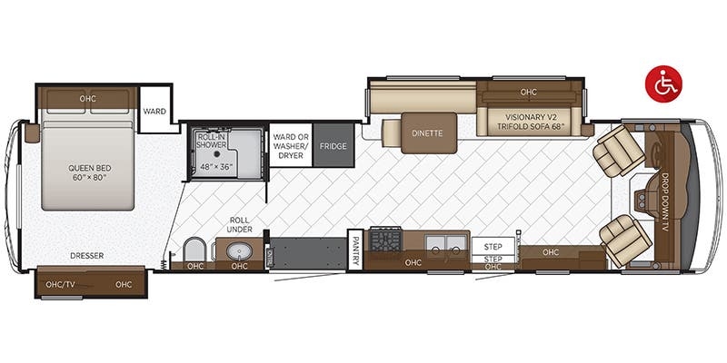 Newmar Bay Star 3811 floor plan