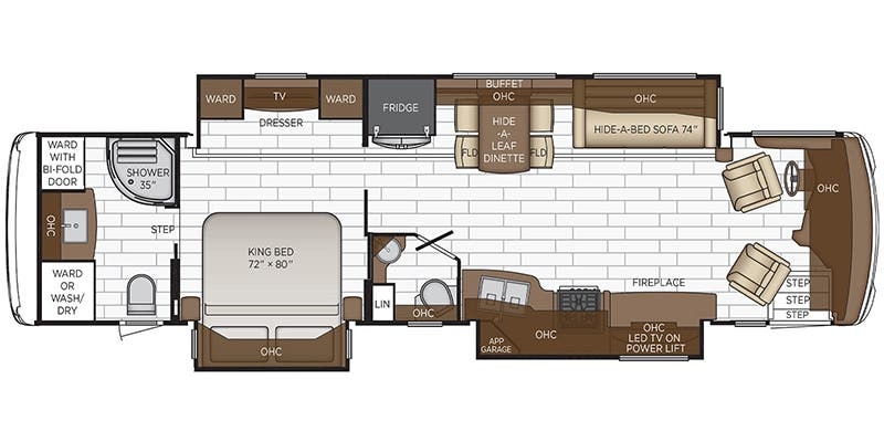 Newmar Dutch Star 3709 floor plan