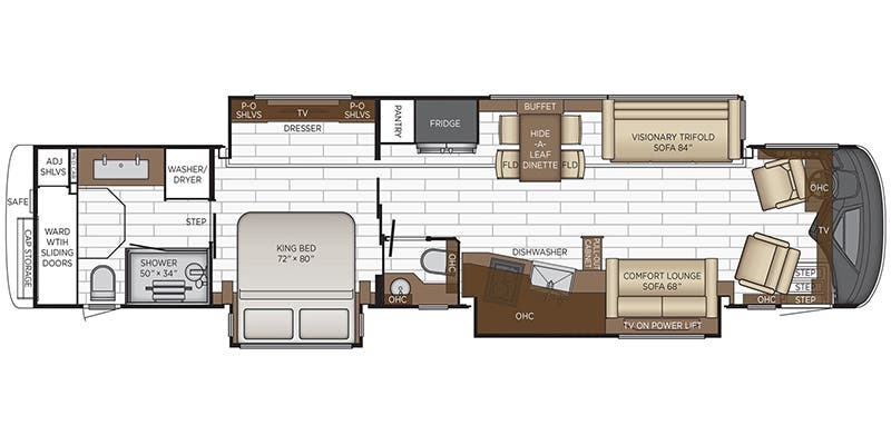 Newmar King Aire 4531 floor plan