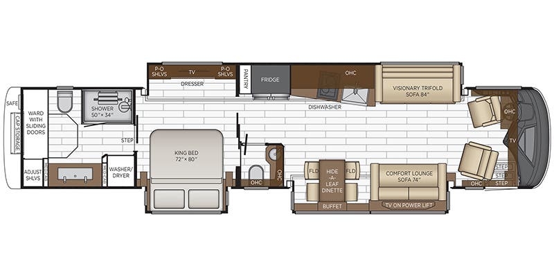 Newmar King Aire 4533 floor plan