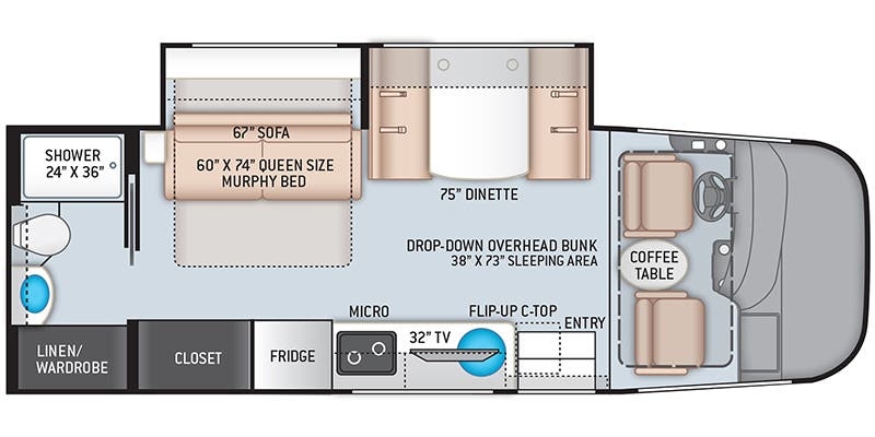 Thor Motor Coach Axis 24.4 floor plan