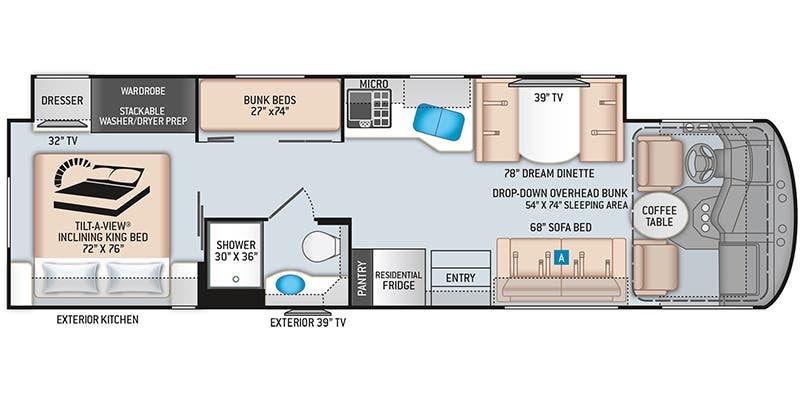 Thor Motor Coach Miramar 34.6 floor plan