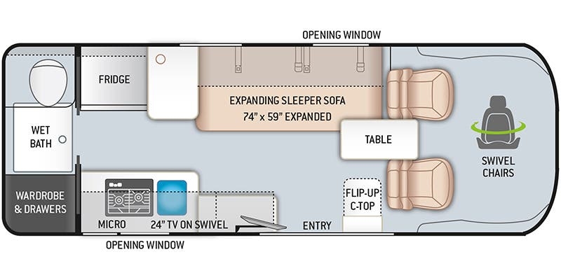 Thor Motor Coach Sequence 20K floor plan
